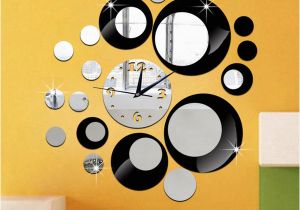 Wall Mural Paint by Numbers Kit Decorate Home 3d Number Mirror Clock Art Wall Sticker Decoration Decals Mural Painting Removable Decor Wallpaper G 12 14 Wall Clock 18 Wall Clock From