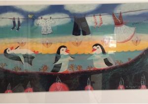 Wall Mural Picture Frames Rare K Hopling Painting the Penguins Shallow Water Frame