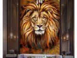 Wall Mural Picture Frames Zaras Lion Painting 5×9 Ft Paper Wall Poster without Frame