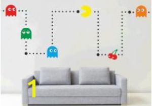 Wall Mural Stencil Kits Pacman Wall Mural Sticker Kit Retro Vinyl Kids Games Decal Stencil