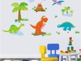 Wall Mural Stickers Canada Lovely Dinosaur Paradise Wall Art Decal Sticker Decor for Kid S Nursery Room Home Decorative Murals Posters Wallpaper Stickers Canada 2019 From