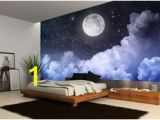 Wall Mural Tumblr Details About Night Sky Moon Clouds Dark Stars Wall Mural