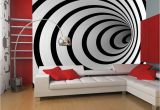 Wall Mural Wallpaper Black and White Fototapeta Black and White 3d Tunnel RozmÄry Å¡­Åka X