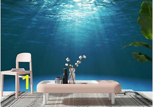 Wall Mural Wallpaper Ebay Details About 3d Dark Blue Ocean Surface Self Adhesive Wall Murals Bedroom Wallpaper Decor