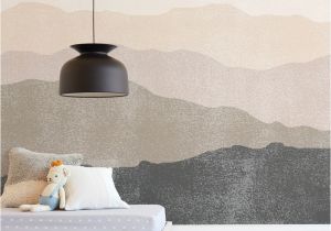 Wall Mural with Lights Foggy Mountain View Kids Wall Murals by Susanne Kasielke