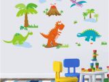 Wall Murals and Posters Großhandel Schöne Dinosaurier Paradise Wall Art Decal Aufkleber Dekor Für Kinder Kinderzimmer Zimmer Dekorative Wandbilder Poster Wallpaper Aufkleber