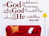 Wall Murals Bible Stories Amazon Wall Decals Quotes Bible Verse Psalm Genesis 1 27 so God