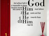 Wall Murals Bible Stories Amazon Wall Decals Quotes Bible Verse Psalm Hebrews 11 6 and