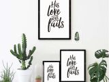 Wall Murals Bible Stories His Love Never Fails Christian Prints Poster Bible Verse Canvas