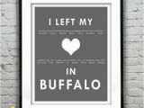 Wall Murals Buffalo Ny Buffalo New York I Left My Heart In Buffalo Poster Art Print Ny Christmas Holiday Sale