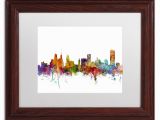 Wall Murals Buffalo Ny Michael tompsett Buffalo New York Skyline White Matte