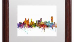 Wall Murals Buffalo Ny Michael tompsett Buffalo New York Skyline White Matte