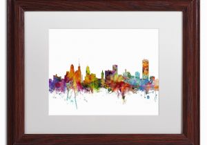 Wall Murals Buffalo Ny Michael tompsett Buffalo New York Skyline White Matte