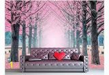 Wall Murals by Wall 26 Wall Mural Lane Of Pink Fallen Leaves with Trees by Each Side Vinyl Wallpaper Removable Wall Decor