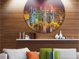 Wall Murals Cityscapes Designart Singapore Skyline View Of Marina Bay Cityscape Circle