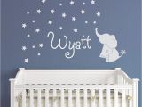 Wall Murals for Baby Boy Nursery Baby Elephant with Stars Wall Decal