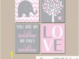 Wall Murals for Baby Girl Nursery Pink Gray Nursery Girl Elephant Nursery Wall Art Baby Girl Nursery