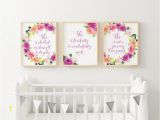 Wall Murals for Baby Girl Nursery Set Of 3 Baby Girl Nursery Bible Verses Christian Nursery