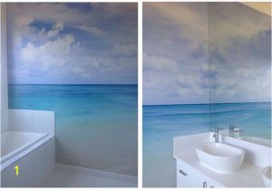 Wall Murals for Bathrooms Simple Beach Mural Not too Much to It but Skillfully Executed