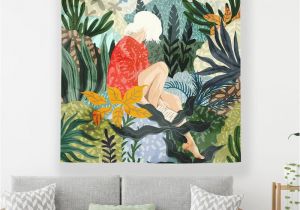 Wall Murals for College Dorms Summer Girl Room College Dorm Wall Hanging Cloth Modern Tropical Tapestry Decorative Tenture Mural Tapestries Cheap Tapestries for Bedrooms From