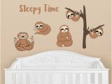 Wall Murals for Dorms Bedroom Playroom & Dorm Décor Lazy Sloth Giant Wall Decals