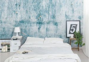 Wall Murals for Dorms Chipped Blue Concrete 8 X 144" 3 Piece Wall Mural