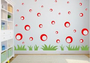Wall Murals for Elevation Bubble Wall Decals In Red