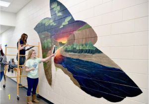 Wall Murals for Hallways Mural Support Williston Students Decorate Halls Of New High