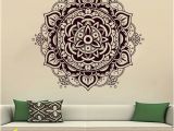 Wall Murals for Living Room India Wall Decals Mandala Indian Pattern Yoga Oum Om Sign Decal