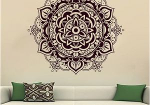 Wall Murals for Living Room India Wall Decals Mandala Indian Pattern Yoga Oum Om Sign Decal