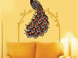 Wall Murals for Sale Online Stickerskart Wall Stickers Wall Decals Beautiful Peacock On Vine 6907 60×90 Cms