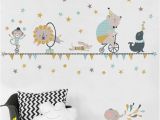 Wall Murals for Small Rooms Wall Stickers for Kids Elephant Circus Animal Cartoon Wall