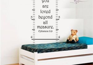 Wall Murals for Sunday School Rooms Growth Chart Wall Decal You are Loved Nursery or Child Room