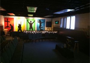 Wall Murals for Sunday School Rooms Wall Mural and sound Booth Youth Ministry