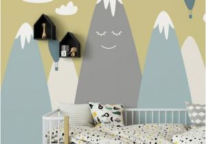 Wall Murals for toddlers Room Happy Mountains Handmade Children S Wallpaper Mural In