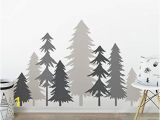 Wall Murals forest Scene 3 Color Pine Tree forest Wall Decals Tree Wall Decals forest Mural forest Scene Decals Wall Decals Children S forest Decals Set Of 8