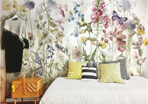 Wall Murals From Your Photos F Watercolor Floral Wallpaper Fresh Spring