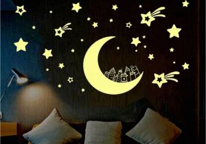 Wall Murals Glow In the Dark Glow In the Dark Stars Multi Pack Moon Stickers Kids Bedroom