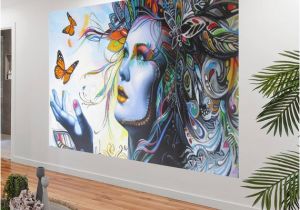 Wall Murals Gold Coast Street Art Signiert Urban Prinzessin Schmetterling Custom Graffiti Schablone Von Pepe Banksy Malerei Alec Gehirnwäsche 118 "x 63" Größte