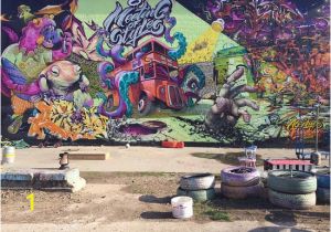 Wall Murals Graffiti Style Graffiti at the Nomadic Munity Garden Made In the