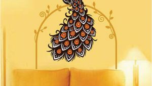 Wall Murals India Online Stickerskart Wall Stickers Wall Decals Beautiful Peacock On Vine