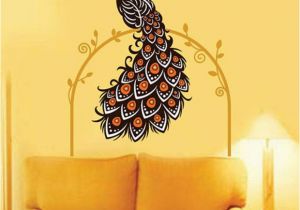Wall Murals India Online Stickerskart Wall Stickers Wall Decals Beautiful Peacock On Vine