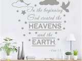 Wall Murals Inspirational Words Amazon Psalm Wall Decal Psalm Gen 1 1 Bible Decor