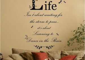 Wall Murals Inspirational Words Dance In the Rain Quote Vinyl Wall Art Sticker Mural Decal