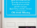 Wall Murals Inspirational Words May the Road Rise to Meat You… Old Irish Blessing Life