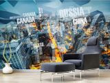 Wall Murals Meaning Custom 3d Wallpaper Roman Wall Mural 3d Modern City 3d Scenery