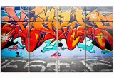 Wall Murals Melbourne Melbourne Street Art Abstract Graffiti 4 Piece Graphic Print On