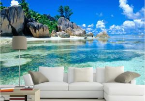 Wall Murals Nature Scenes Custom Mural Wallpaper 3d Ocean Sea Beach Background Non Woven