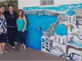 Wall Murals New Zealand Huge Mural Of Santorini Brings A Taste Of Greece to New