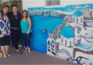 Wall Murals New Zealand Huge Mural Of Santorini Brings A Taste Of Greece to New